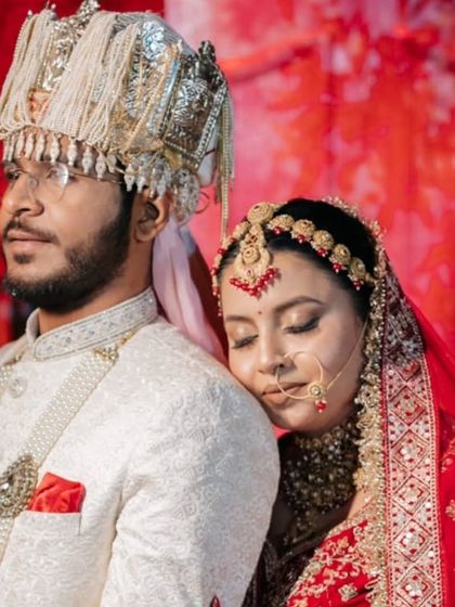 A quiet, intimate moment. The makeup is designed to look beautiful and serene, perfect for these heartfelt captures.