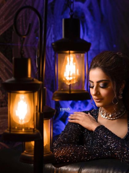 A serene and elegant portrait, showcasing the beauty of the choker.