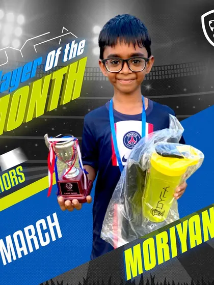 Moriyansh from our Sub-Juniors group was the Player of the Month for March.