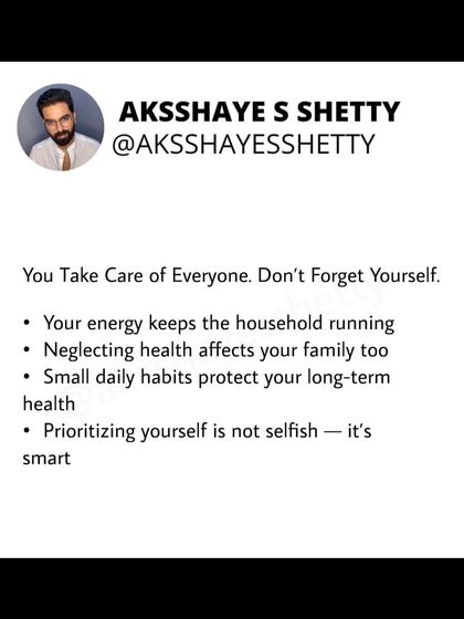 You take care of everyone, but it's crucial not to forget yourself. Your energy keeps the household running, and neglecting your health affects your family too. Prioritizing yourself is not selfish; it's a smart and necessary part of being a caregiver.