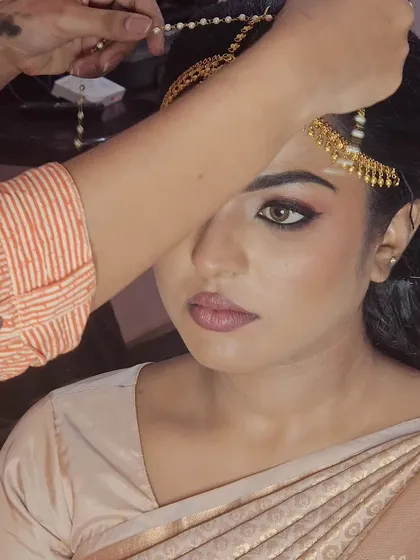 A glimpse from a bridal concept shoot when I was 6 months pregnant. My passion for creating beauty never stops, and I'm proud to have crafted every detail with precision.