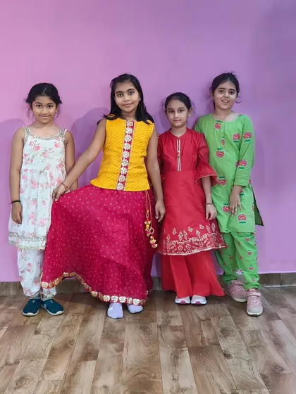 Another adorable picture of the kids ready for their Diwali celebration at the studio.