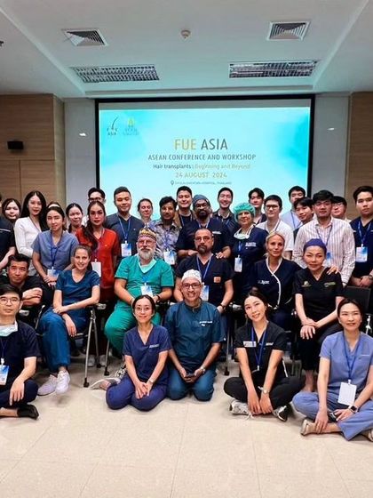 The full group of participants and faculty from the FUEASIA ASEAN Regional Workshop in Bangkok. A diverse group of doctors from over 10 countries came together to learn.