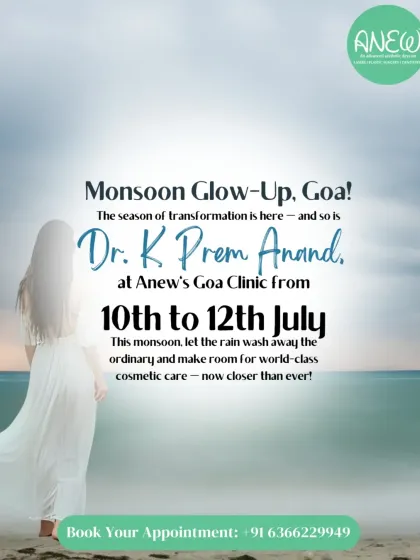 Another announcement for my visit to the Goa clinic during the monsoon season. I am dedicated to bringing my expertise in cosmetic care directly to my clients in Goa.