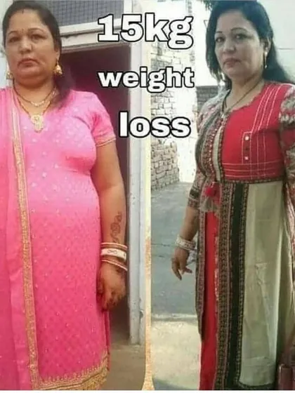 This is the power of consistent practice and a yogic lifestyle. We celebrate this student's incredible 15kg weight loss journey, a testament to her dedication in our online classes. True transformation is not just physical, it is a complete renewal of health and spirit.