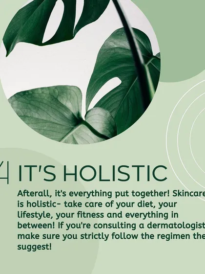 My approach to skincare is always holistic because your skin reflects your overall health. During our consultation, I don't just look at your face; I consider your diet, lifestyle, and stress levels to create a comprehensive and effective treatment plan.