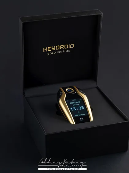 Photographing premium electronics like this smart car key requires a focus on sleek lines and sophisticated details. I used controlled, low-key lighting to create a sense of luxury and exclusivity, making the product the undeniable hero.