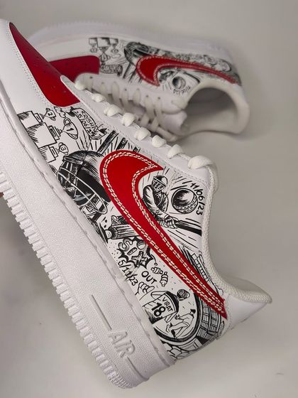 A close-up of the cricket-themed doodle art. I included special dates, player numbers, and iconic moments from Indian cricket history within the design.