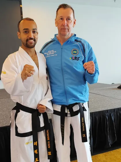With Grand Master Paul Weiler, President of the ITF. Learning directly from the leadership of our federation is a true honor.