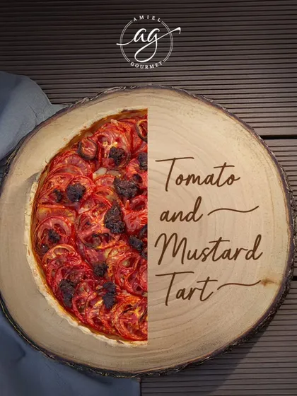 A bite of brilliance, layered to perfection. My Tomato Mustard Tart is a symphony of zesty tomatoes, tangy mustard, and a buttery pastry crust that is both indulgent and irresistible.
