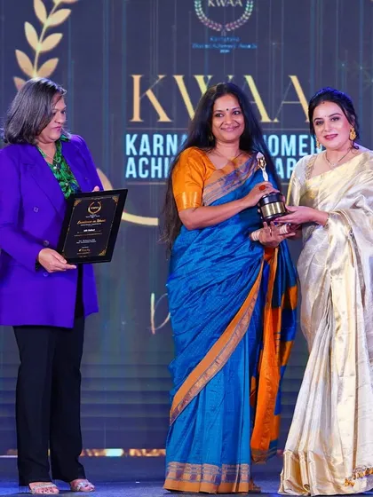 Humbled to receive the Karnataka Women Achievers' Award for Excellence in Music. I accept this honour with immense gratitude, as it reminds me of my artistic responsibilities and encourages me to continue my journey.