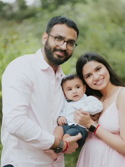 A picture-perfect family. Their happiness and love for each other is evident in this beautiful portrait.