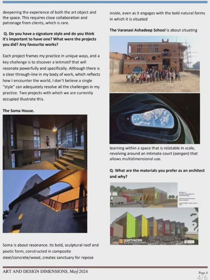 (Duplicate of 41) Discussing my approach to design, which avoids a signature 'style' in favor of discovering a unique 'leitmotif' for each project that resonates powerfully and specifically with its context and purpose.