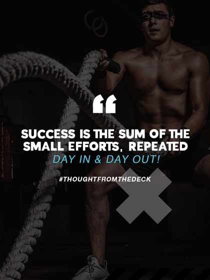 Success is the sum of small efforts, repeated day in and day out. Consistency is the true secret to achieving your fitness goals.