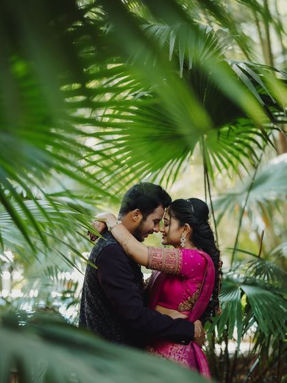 A romantic shot of the couple. My makeup ensures you look your best from every angle.