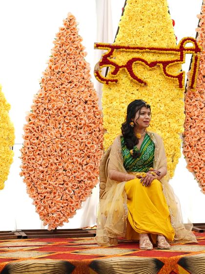 Taking my seat for the haldi ceremony to begin. This is the perfect time for friends and family to perform a fun, teasing dance number for the bride.