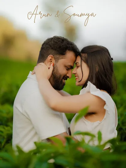 An intimate moment surrounded by the lush greenery of a tea estate. Our pre-wedding shoots are designed to be a comfortable experience, where you can just focus on each other while we capture your connection.