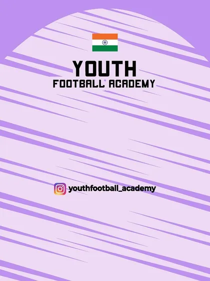 Representing not just an academy, but a nation of football lovers. This graphic highlights our identity as the Youth Football Academy, with our official Instagram handle.