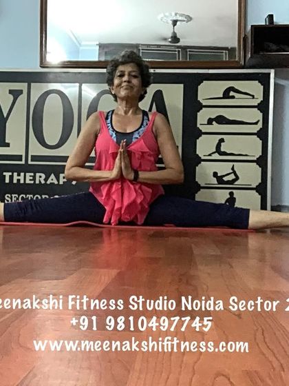 A smiling front split. I believe in finding joy throughout the journey, celebrating every bit of progress in your flexibility training.