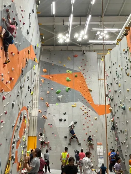 A snapshot of a busy weekend at the gym. It's always great to see so many people sharing their passion for climbing.