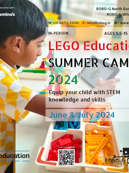 Our flyer for the June and July LEGO Education Summer Camp. We offer a wide range of courses to ignite your child's curiosity in robotics and coding.