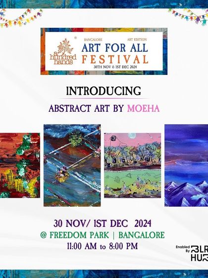 A look at the vibrant and expressive abstract art by Moeha, a contemporary artist featured at our festival.
