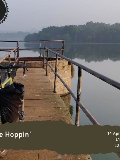 This image for our 'Lake Hoppin'' tour perfectly captures the serene beauty of the lakes we explore just outside Bangalore.