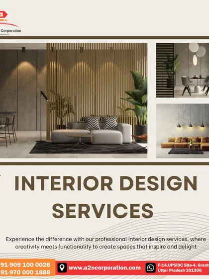 A collage of our interior design services, showcasing three different living spaces. The designs range from modern minimalist to warm contemporary, illustrating our ability to create inspiring and functional environments.