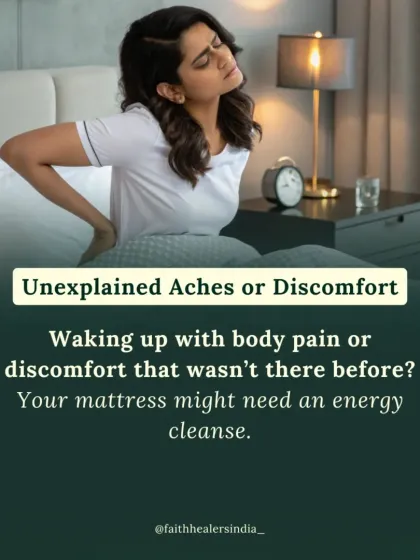 Waking up with unexplained aches or discomfort that wasn't there before you slept? Your mattress might have absorbed negative energy and needs an energetic cleanse.