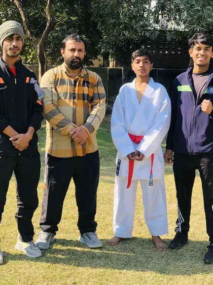 Another one of my dedicated red belt students. These senior students help me in training the junior batches.
