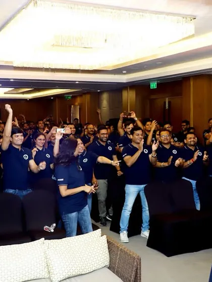 The audience is full of energy at the SBICAP Securities employee celebration event.