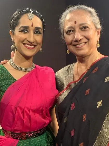 With my guru, Leela Samson. Her direction and choreography for 'Mandala' gave me the courage to explore new depths in my dance.