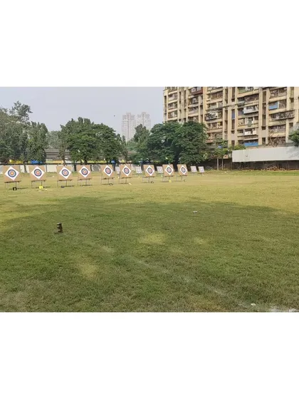 The archery range at Kamgar Maidan, Parel, set up for the DSO Zonal Competition.
