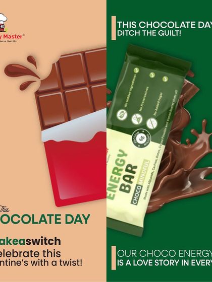 This Chocolate Day, ditch the guilt and indulge in our Choco Energy Bar. It's a love story of rich chocolate flavor and healthy ingredients in every bite.