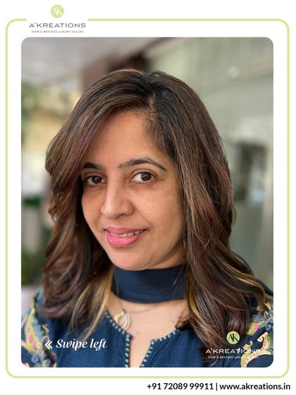 We crafted these refined highlights to create a timeless and elegant look. The careful placement ensures the color looks natural and grows out gracefully.