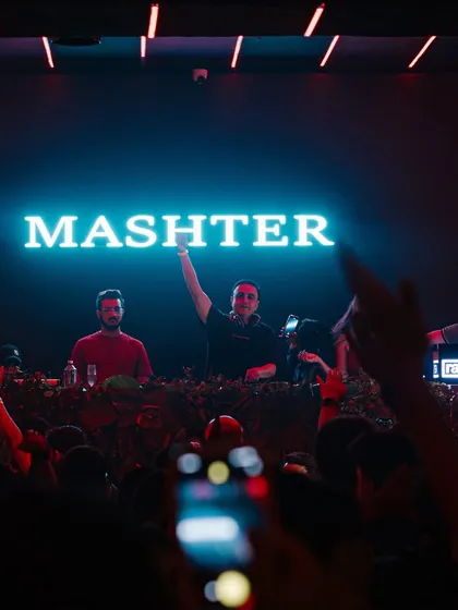 A moment of pure connection with the crowd at Soho Delhi. With my name in lights and hands in the air, this is the peak-time energy I live for. This is what a proper club night feels like.