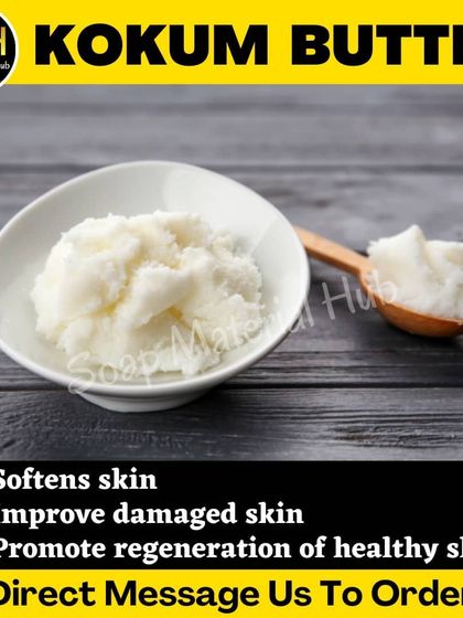 Kokum Butter is a hard, stable butter that is excellent for soaps and balms. It helps soften skin and is known to improve damaged skin, making it a valuable addition for formulations focused on skin regeneration.