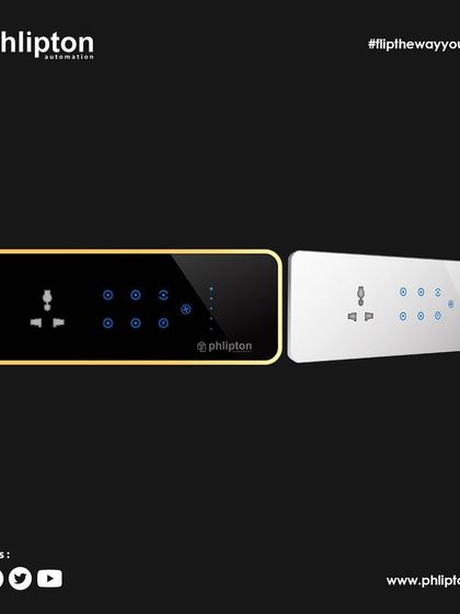 This eight-button panel includes a socket, providing extensive control options without sacrificing the need for a power outlet.