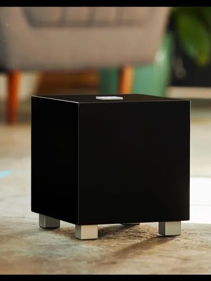 Don't let the size fool you. This is the REL T Zero MKIII, the smallest subwoofer REL makes. I recommend these when you need tight, accurate bass without a large, bulky box. It's all about quality bass, not just loud rumbles.