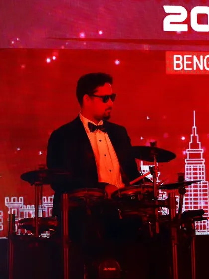 Our drummer keeping the beat steady at the EliteCISOs summit in Bengaluru.