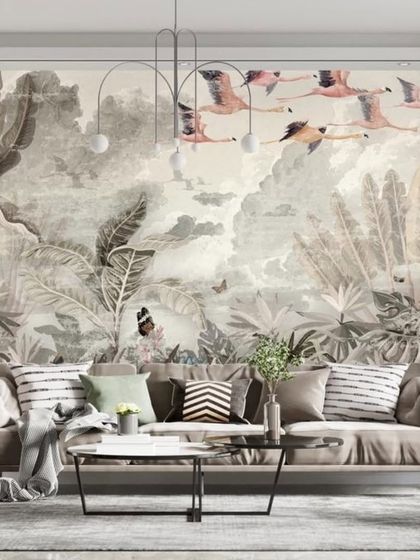 House360.in - Residential Wallpaper & Wall Mural Services Living Room Statements photo 15