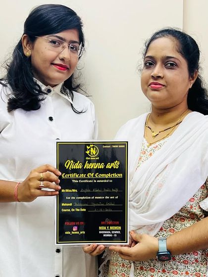 Another certified artist from my class. Her journey is proof that with passion and practice, anything is possible.