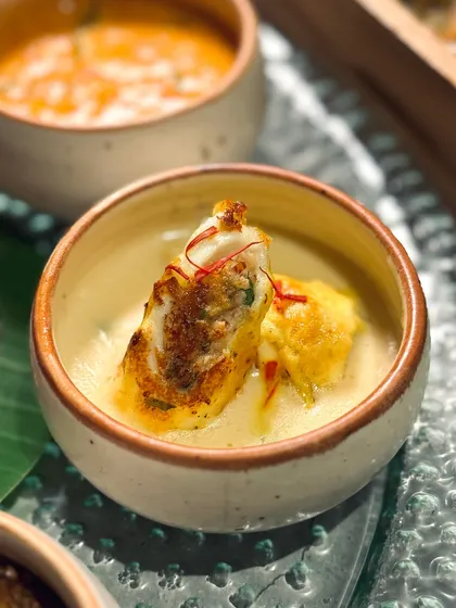 A delicate and creamy paneer dish from our Navratri special menu. We use soft, fresh paneer and a subtly spiced gravy to create a truly comforting course.