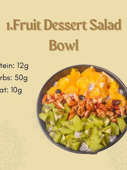 My Fruit Dessert Salad Bowl is a delicious and healthy Iftar option, providing natural energy and nutrients.