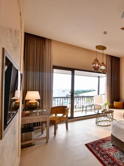 A view from one of the 47 tastefully designed rooms at The Fern Sattva Resort. We ensured every room has a strong connection to the outdoors, with large windows and balconies that frame the captivating landscape of Gujarat.