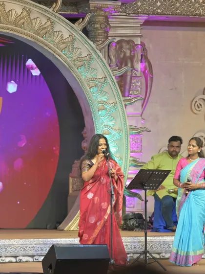 A moment from my performance at the 62nd Bengaluru Ganesh Utsava. This concert was a special presentation of songs and stories from Karnataka's folk traditions.