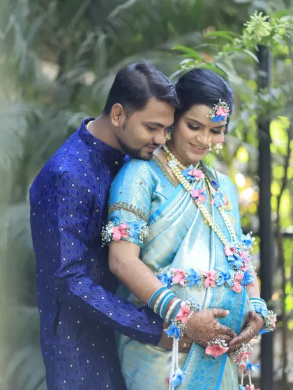 A heartwarming photo of the couple at their baby shower. I ensure my makeup looks flawless both in person and in professional photos, capturing the love and excitement of this special time.