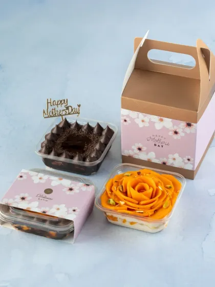 This Mother's Day, treat her to something special. Our gift box of desserts includes our No Added Sugar and Gluten-Free options, thoughtfully crafted for the ones who do it all.