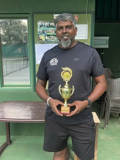 Our coaches lead by example. A huge congratulations to our coach Vijay Giri for winning the Singles finals at the Open Tennis Tournament. His success on the court inspires all of us.