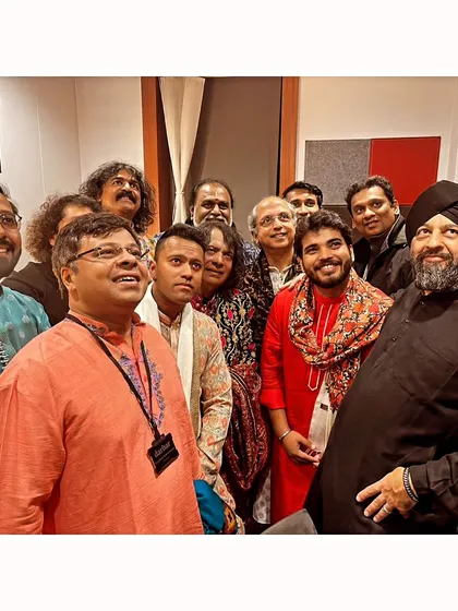 Another group photo from the Darbar Festival. So many legends and brilliant musicians in one frame.
